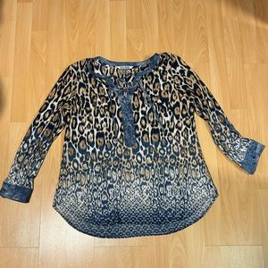 Nygard denim print shirt